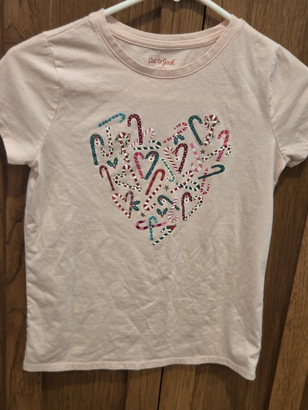 Cat And Jack Holiday Heart T-shirt. Girls Size 10